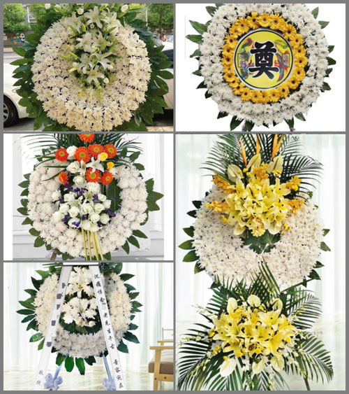 湖北黄冈市黄梅县蔡山镇田宝村花圈速递
